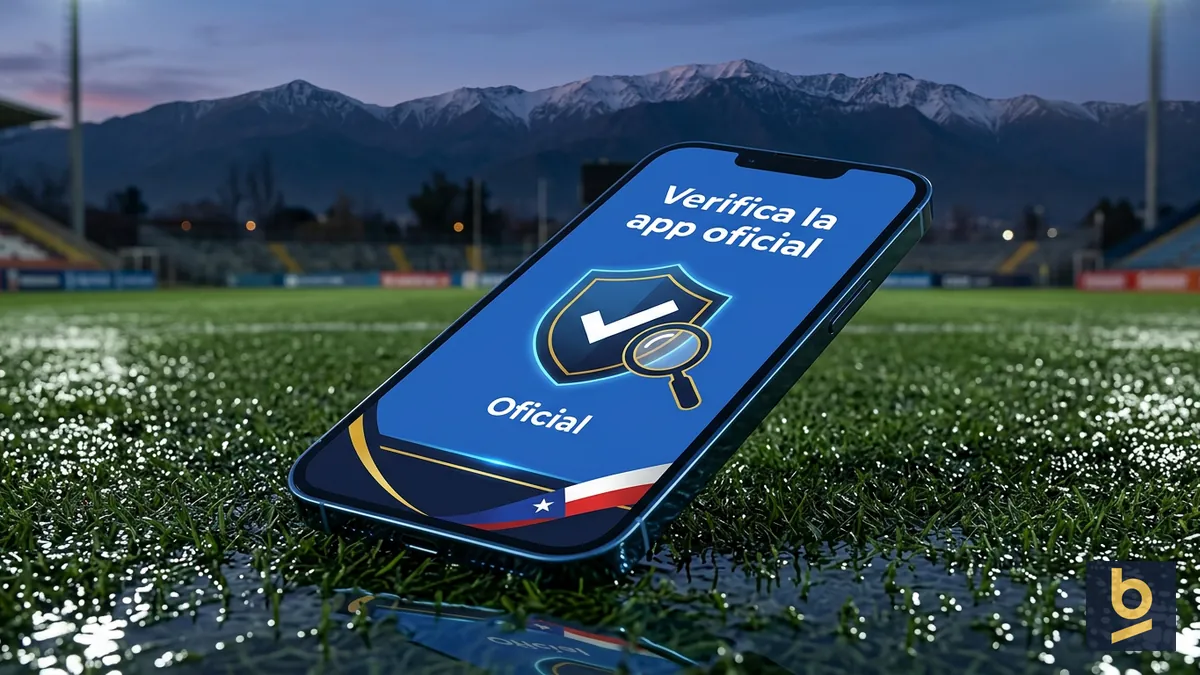 Celular con escudo de verificación para comprobar la app oficial de Betnacional