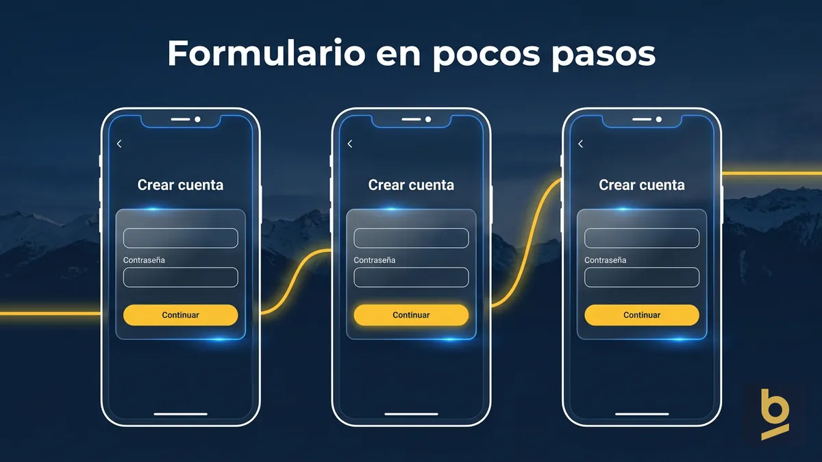 Formulario de registro de Betnacional mostrado en tres pantallas del celular